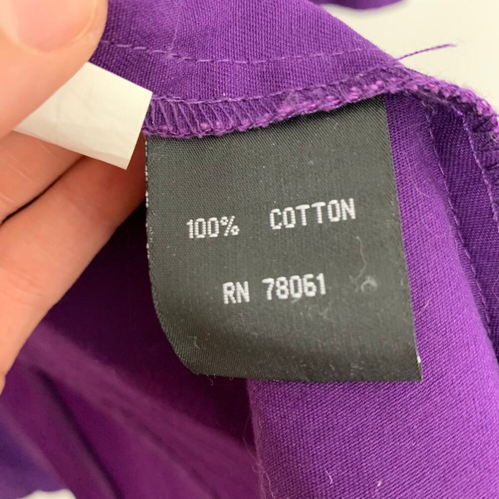 TRIPP NYC Purple Gothic Trench Coat Long Button Front Jacket Alt Grunge Medium - Picture 15 of 16